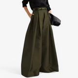 Pants : Pantalons Femme Doux en Coton Élastique S-XL - Confort et Style, Divers Couleurs in Vert militaire van Seroa