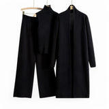 Loungewear Set : Ivy I Ensemble Tricot Vintage 3 pièces in Noir Taille unique van Concept Odense
