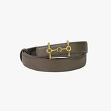 Women's Belt : Veste en Cuir Noire pour Homme, Coupe Classique, Design Intemporel in gris 110 cm van Seroa