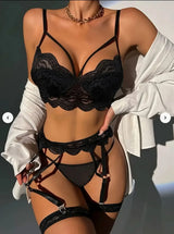 other : Soutien Gorge Dentelle Lingerie Femme other Culotte Assortie in Noir van Seroa