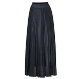 skirts : Jupe Longue Plissée Haute Taille Femme skirts in Noir van Seroa
