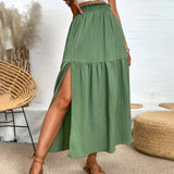 skirts : Jupe Longue Femme Tissu Bohemian in Vert van Seroa