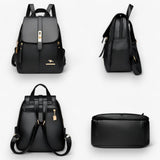 Bags : Sac à dos femme Grand en cuir véritable italien - Élégant pour le travail, les voyages et l'usage quotidien in van Seroa