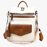 Bags : Grand Sac à dos pour Femme en Cuir Véritable Noir avec Compartiments pour le Travail et les Voyages in van Seroa