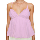 top blouses : Top Femme Haut Dentelle Fluide in Rose van Seroa