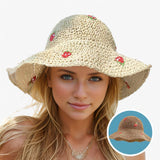 Women's Hat : Chapeau Femme Tendance Soleil Fraise in van Seroa