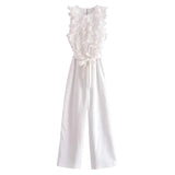 dresses : Combinaison Femme sans Manches in Blanc van Seroa