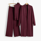 Loungewear Set : Ivy I Ensemble Tricot Vintage 3 pièces in Rouge Taille unique van Concept Odense