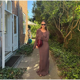 dresses : Robe Maxi Femme Évasé Élégant Vert in van Seroa