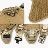 Pets & Supplies : Harnais Tactique Militaire Noir en Nylon Rembourré pour Grands Chiens avec Poignée Robuste in van Seroa