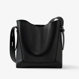Sac à Bandoulière Femme Grand en Cuir Véritable Noir - Élégant et Spacieux