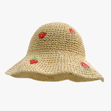 Women's Hat : Chapeau Femme Tendance Soleil Fraise in Beige Taglia unica van Seroa