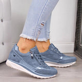 other : Baskets confortables et avec panneau pailleté Maille Femme in Bleu van Seroa
