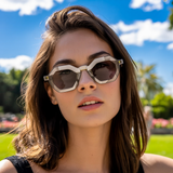 other : Lunettes de soleil rondes femme léopard vintage, protection in van Seroa