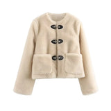 other : Manteau Femme Polaire Luxe Dames in Beige van Seroa