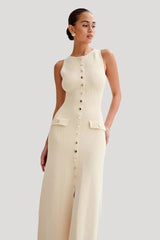 dresses : Robe Longue Femme sans Manches in van Seroa