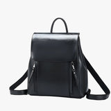 Sac à dos Femme en Cuir Véritable, Élégant pour l'École, le Travail et les Voyages