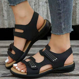 Sandals : Baskets Sandales Blanches Femme Légères Été Confortables in Noir van Seroa