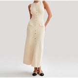 dresses : Robe Maxi Femme sans Manches in van Seroa