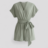 Combinaisons : Combinaison Femme Pantalon Large Fluide Habillement Chic in Saligreen van Seroa