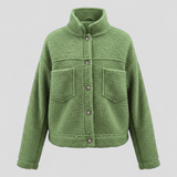 Autumn Collection : Manteau Long Femme Automnal Polyester Autumn Collection in Vert van Seroa