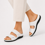 Illona | Sandali con zeppa – Comfort e stile combinati - €25 : Sandales Femme Cuir Compensées Confort in van Seroa