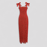 Dresses : Robe fourreau femme élégante noire col bateau manches longues en maille stretch in van Seroa