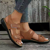 Sandals : Baskets Sandales Blanches Femme Légères Été Confortables in Bruin van Seroa