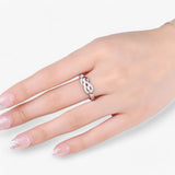 Jewelry : Bague Argent Sterling 925 Femme, Design Élégant avec Zircons Blancs, Taille Réglable in van Seroa