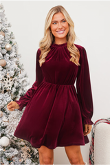 dresses : Robe Femme Manches Longues Velours in van Seroa