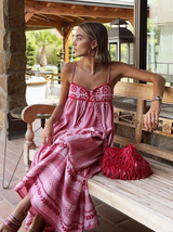 dresses : Robe Longue Femme Bohème Coton Fluide in van Seroa