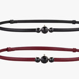Women's Belt : Ceinture fine en cuir véritable - Élégance réglable Femme in van Seroa
