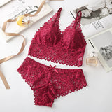 other : Ensemble Femme Lin Sous Vêtement Dentelle in Rouge Taille unique van Seroa