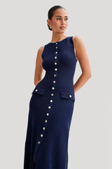 dresses : Robe Longue Femme sans Manches in van Seroa