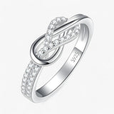 Jewelry : Bague Argent Sterling 925 Femme, Design Élégant avec Zircons Blancs, Taille Réglable in van Seroa