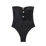top blouses : Top Femme sans Manches Moulant in Noir van Seroa