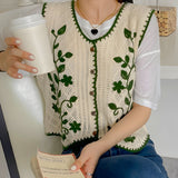 Pulls et gilets : Gilet sans Manche Femme Floral in van Seroa