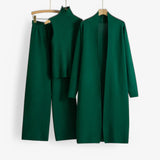 Loungewear Set : Ivy I Ensemble Tricot Vintage 3 pièces in Vert foncé Taille unique van Concept Odense