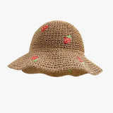 Women's Hat : Chapeau Femme Tendance Soleil Fraise in kaki Taglia unica van Seroa
