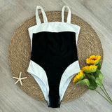 swimwear : Maillot de Bain Bicolore avec Encolure Carrée et Coupe Échancrée Femme in van Seroa