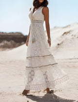 dresses : Robe d'Été Femme en Coton Bio, Sans Manches, Fluide et Légère in van Seroa