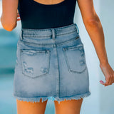 skirts : Jupe Longue Femme Denim in van Seroa