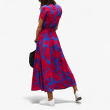 Dresses : Robe Élégante Femme Nery avec Col en V Profond, Robe de Soirée d'Été Décontractée in van Seroa
