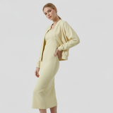 Robes : Ensemble Femme Midi Robe et Bomber Confort Look Sportif in van Seroa