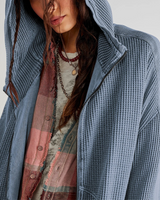 Autumn Collection : Sweat Capuche Femme Ample Coton in Bleu van Seroa