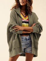 Autumn Collection : Sweat Capuche Femme Ample Coton in Pin van Seroa