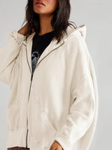 Autumn Collection : Sweat Capuche Femme Ample Coton in Crème van Seroa