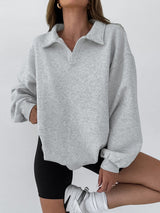 Sweatshirts : Sweat Capuche Femme Manches Longues Décontracté in Gris van Seroa
