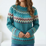 Pull de Noel : Pull Femme Sweatshirt Rétro Noel in van Seroa