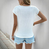 T-shirts : T-shirt Femme Décontracté Col Bénitier in van Seroa